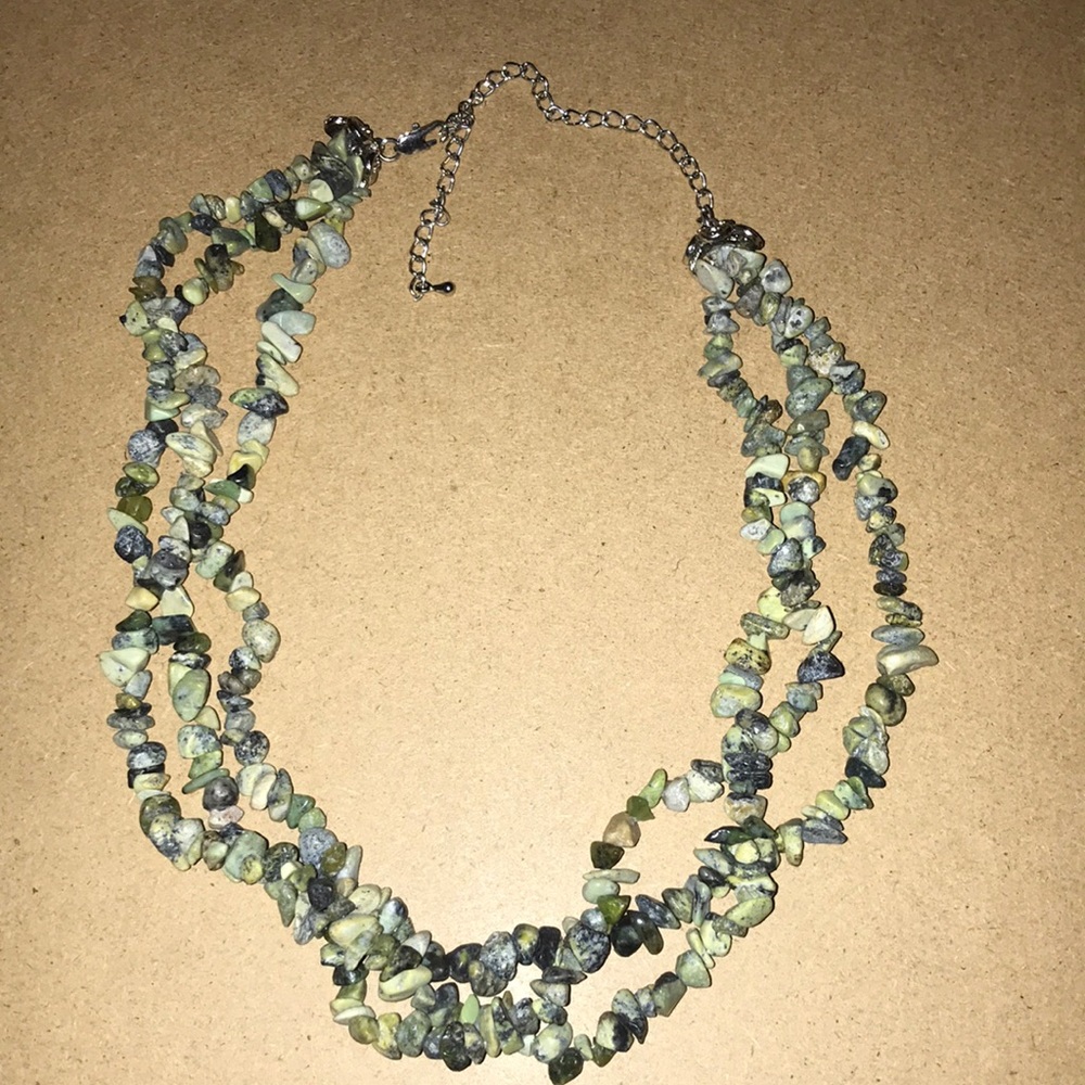 Green stone necklace
